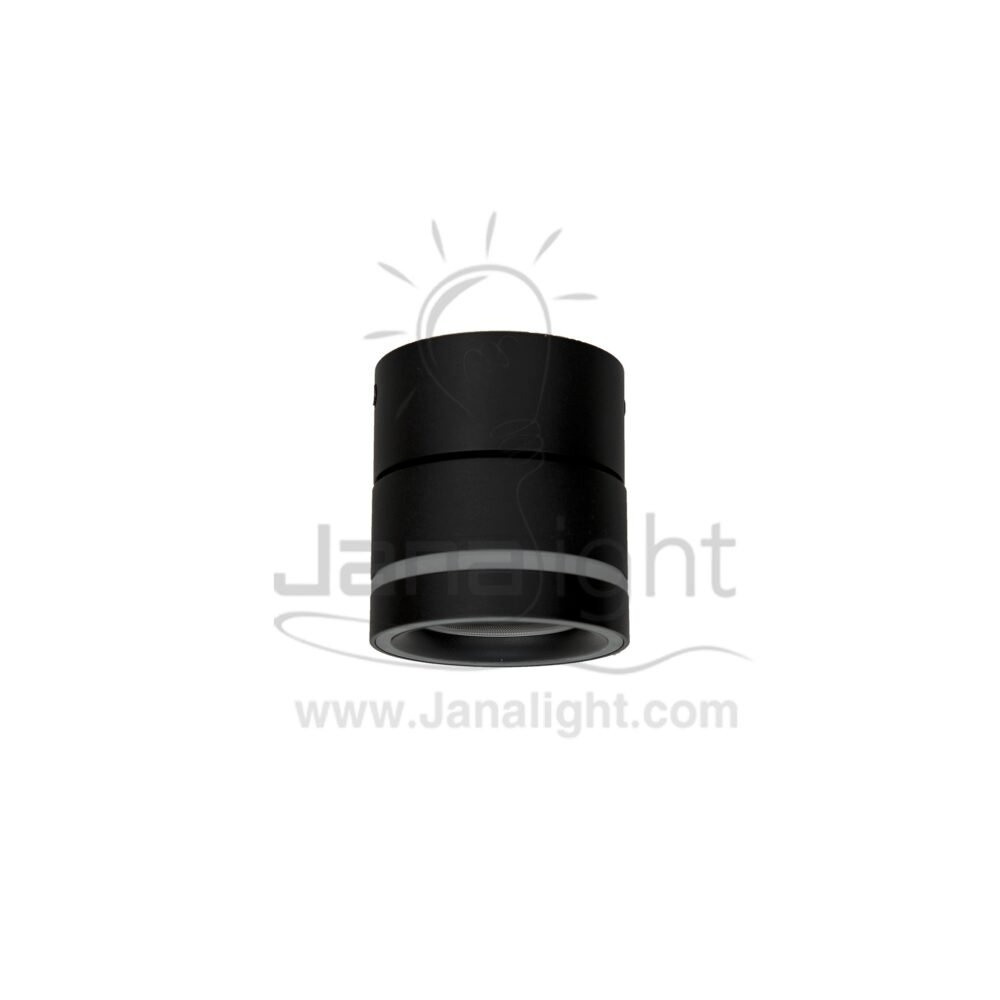 سلندر 10 وات متحرك اسود وورم طرف اكرليك Black cylinder spotlight warm 10W